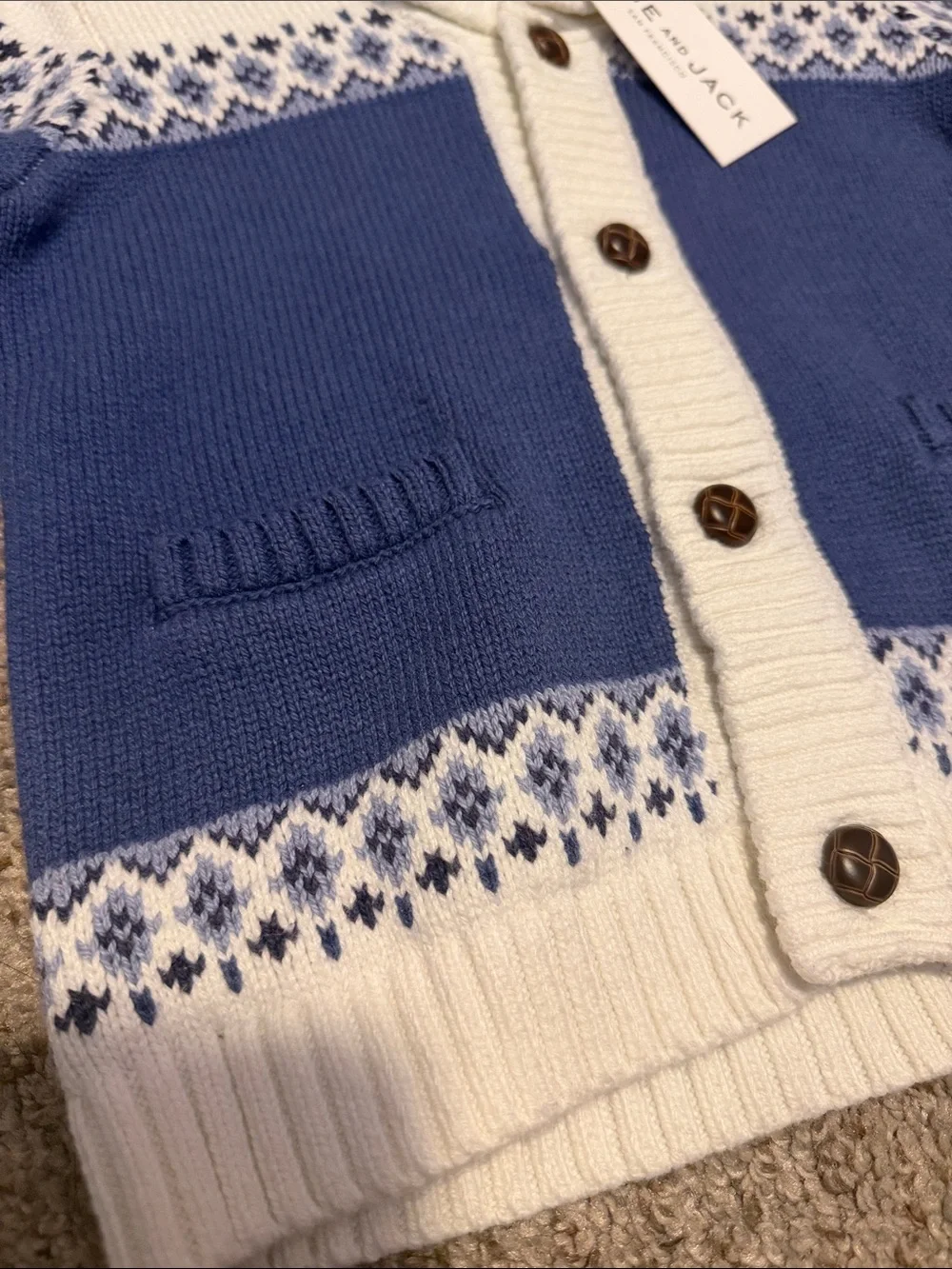 Janie and Jack knitted button